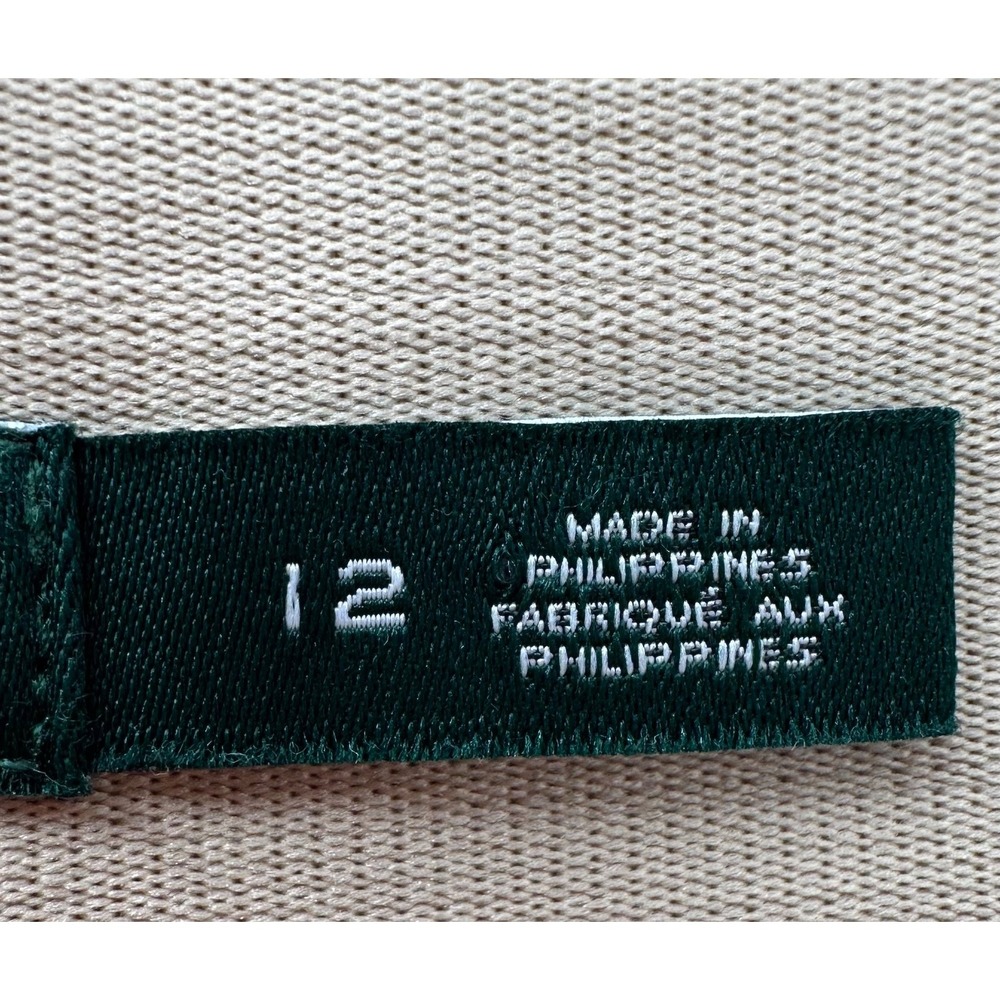 Lauren Ralph Lauren Ankle Pants High-Rise Khaki Stretch Straight Leg Women's 12 - Picture 5 of 10